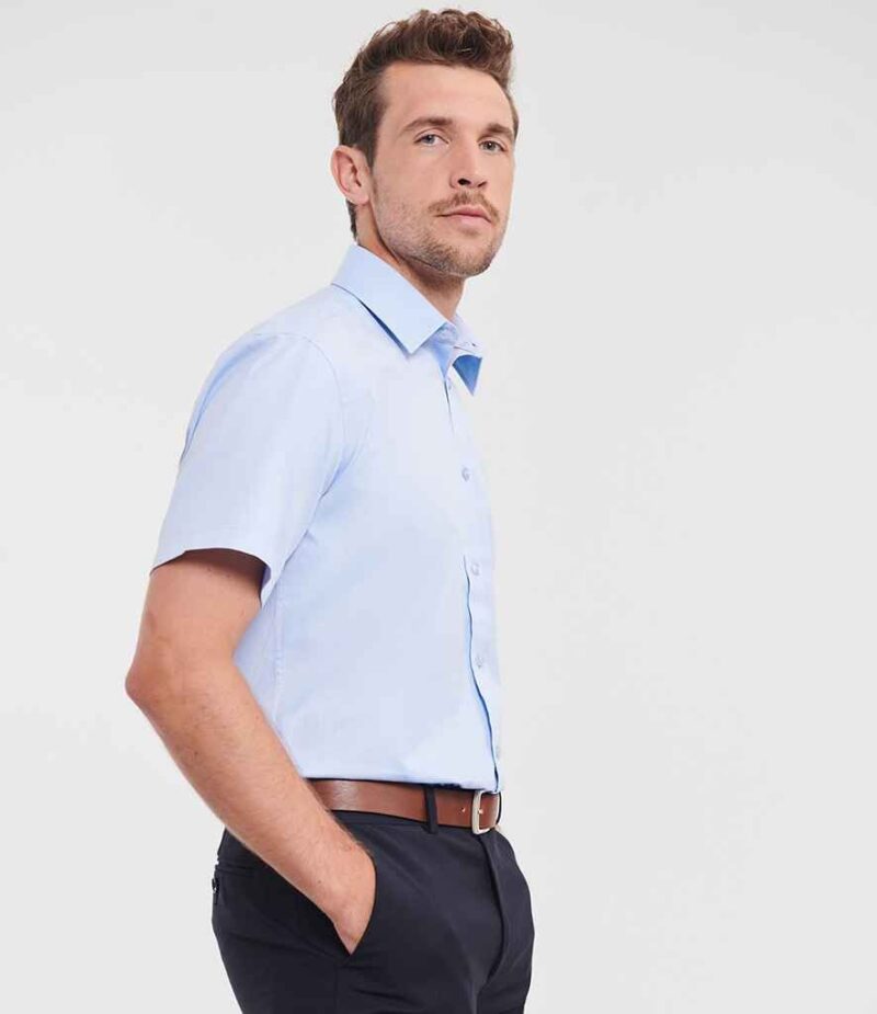 Russell Athletic Collection Short Sleeve Herringbone Shirt