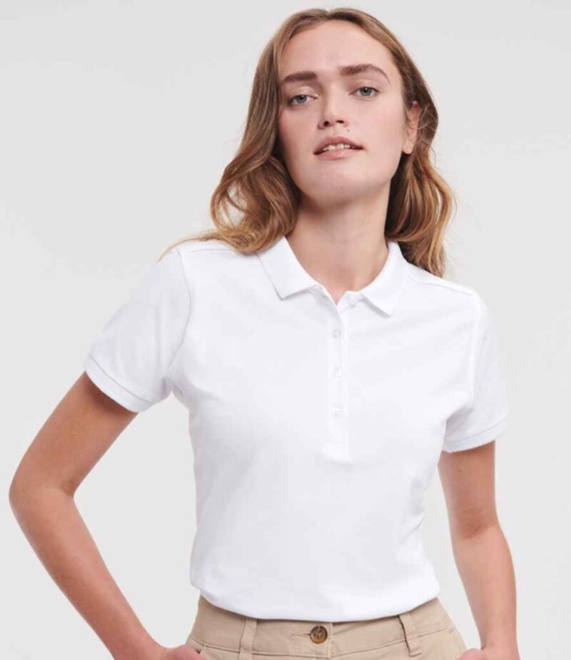 Russell Athletic Ladies Stretch Pique Polo Shirt