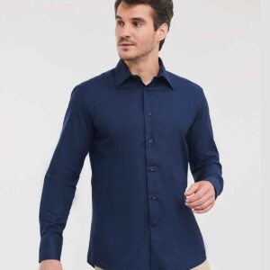 Russell Athletic Collection Long Sleeve Tailored Oxford Shirt