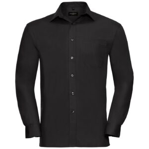 Russell Athletic Collection Long Sleeve Easy Care Cotton Poplin Shirt