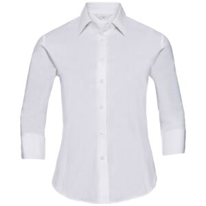 Russell Athletic Collection Ladies 3/4 Sleeve Easy Care Fitted Shirt