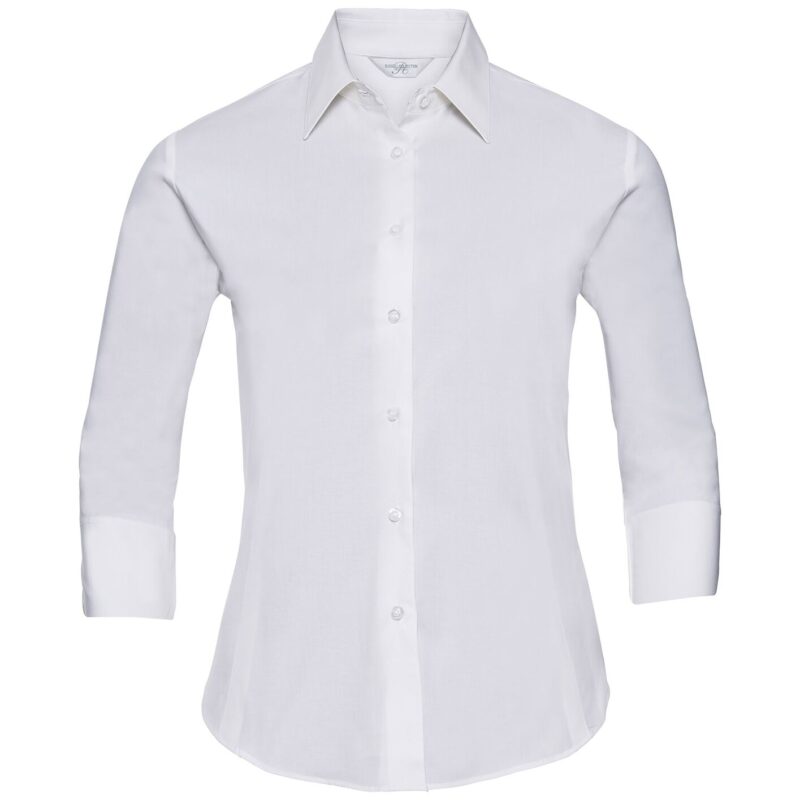 Russell Athletic Collection Ladies 3/4 Sleeve Easy Care Fitted Shirt