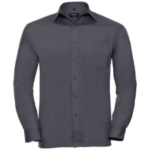 Russell Athletic Collection Long Sleeve Easy Care Poplin Shirt