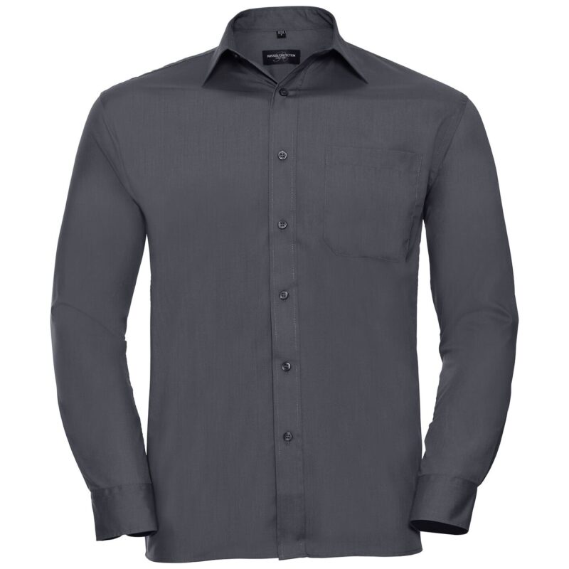 Russell Athletic Collection Long Sleeve Easy Care Poplin Shirt