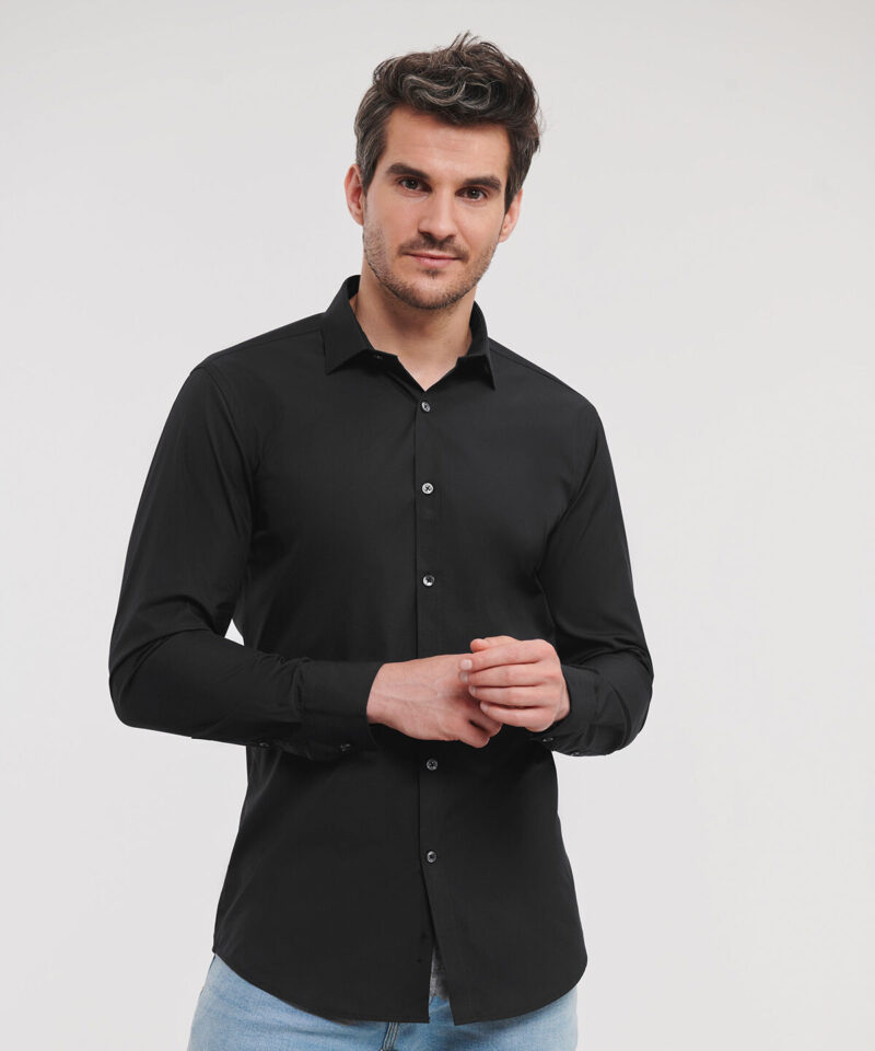 Russell Athletic Collection Long Sleeve Ultimate Stretch Shirt