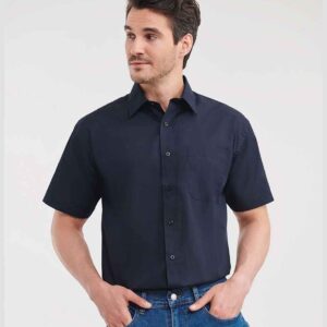 Russell Athletic Collection Short Sleeve Easy Care Poplin Shirt