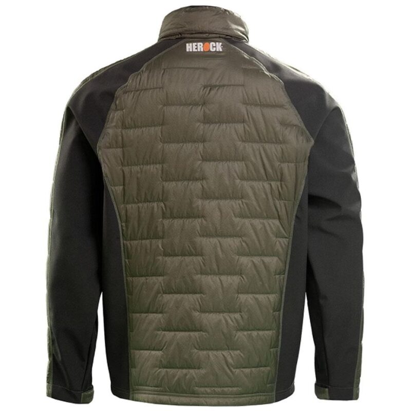 Herock Sandor Padded Jacket Khaki/ Black Premium Workwear Softshell With Hood