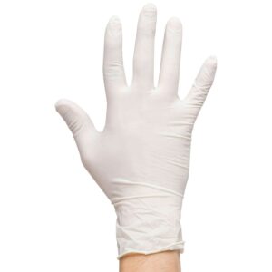 Aurelia Vibrant White Disposable Latex Gloves - Medical Grade - Powder Free