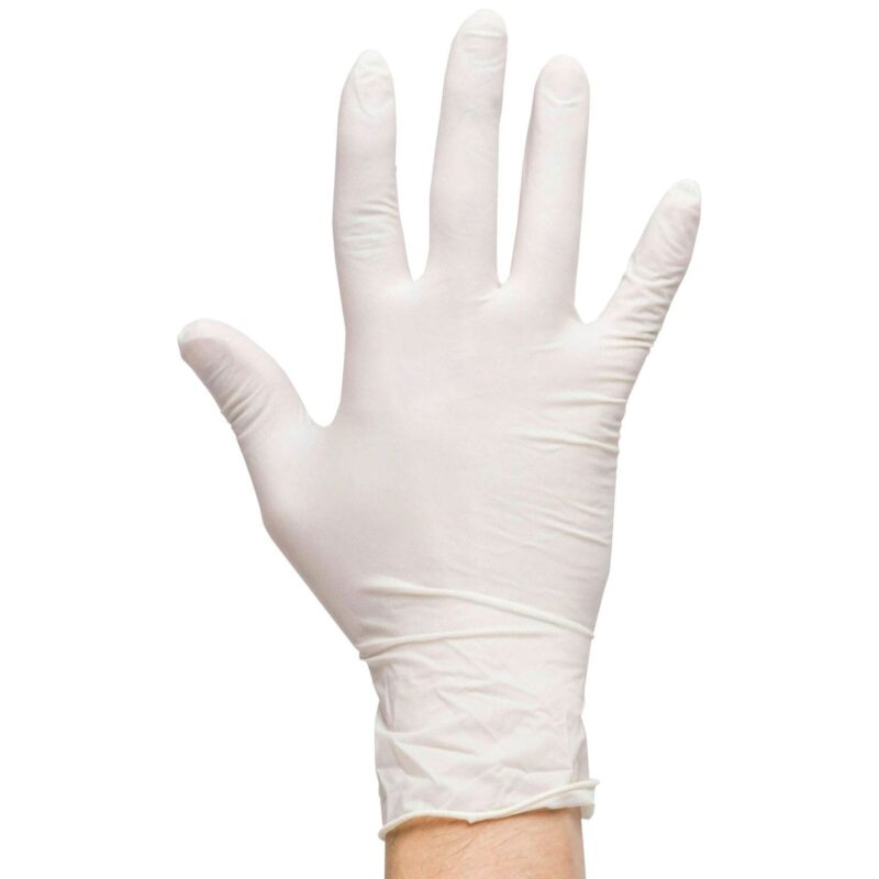 Aurelia Vibrant White Disposable Latex Gloves - Medical Grade - Powder Free
