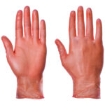 Supertouch Powdered Vinyl Gloves Red