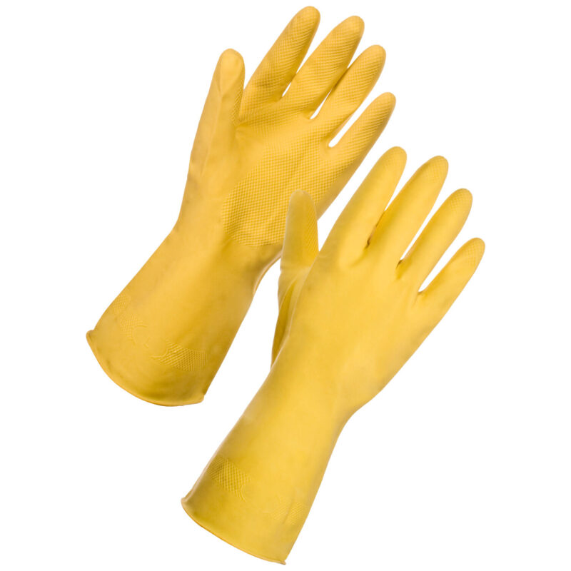 Supertouch Household Latex Cleaning Gloves - Yellow