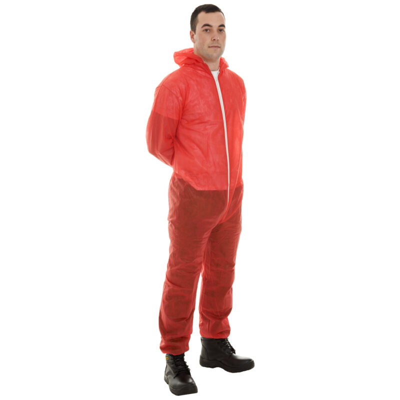 Supertouch PP Non-Woven Coveralls - Red