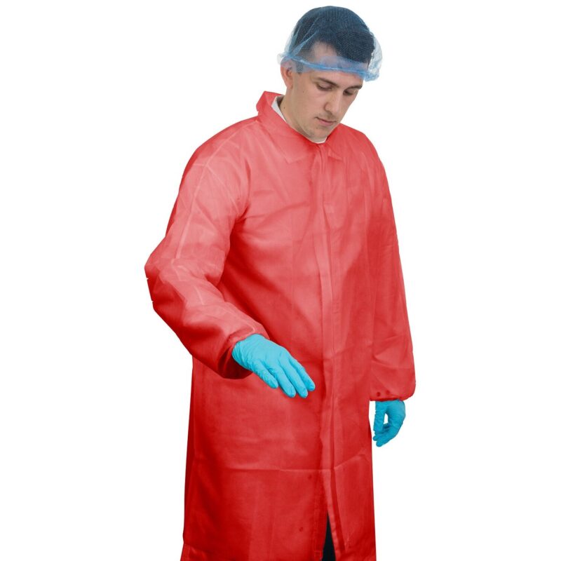 Supertouch Velcro Non-Woven Coats - Red