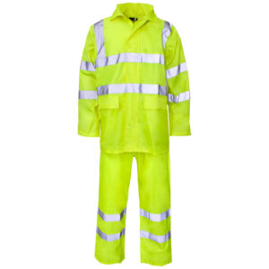 Supertouch Polyester/PVC Reflective Rainsuit - Yellow