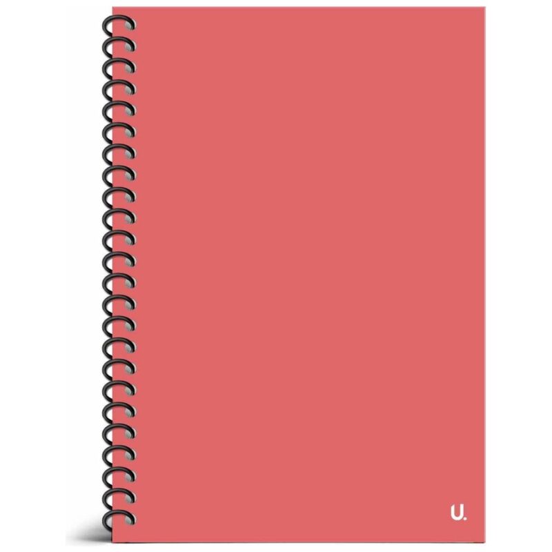U.Stationery A5 Spiral Ruled Notebook Red Journal Planner Writing