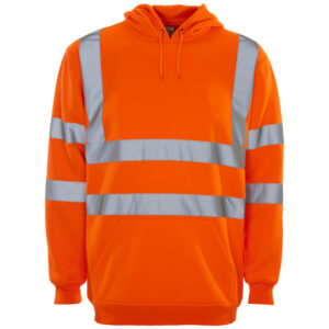 Supertouch Hi Vis Orange Hooded Sweatshirt