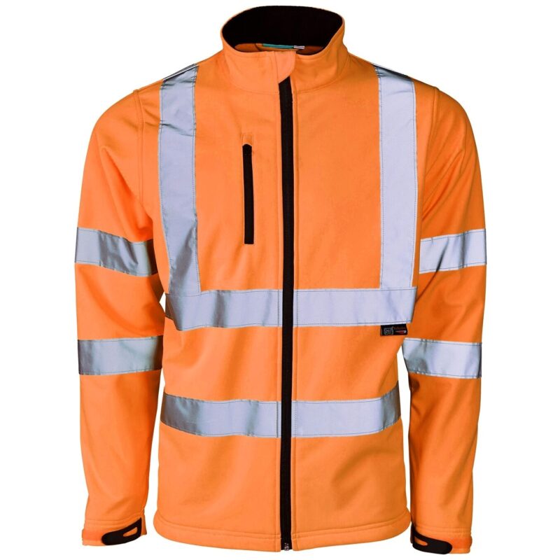 Supertouch Hi Vis Orange Softshell Jacket - Orange