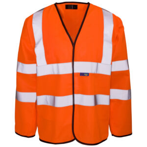 Supertouch Hi Vis Orange Long Sleeved Velcro Vest