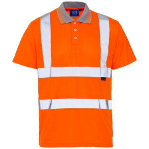 Supertouch Hi Vis Orange Bird Eye Polo Shirt