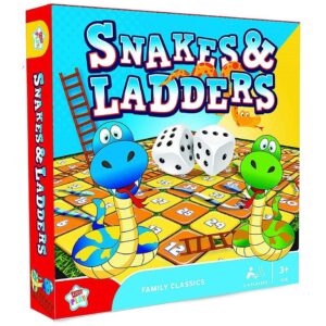 Kids Play Snakes And Ladders Board Games 2-4 Players Ages 3+