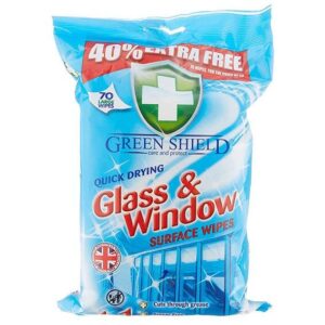 Greenshield Glass & Window Wipes 70 Sheets