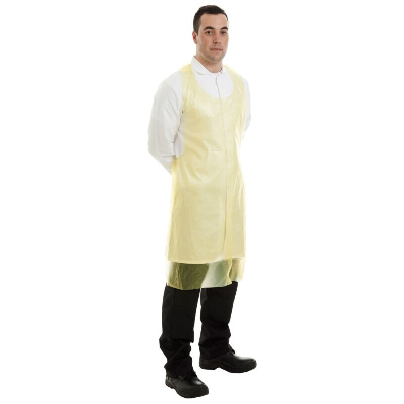 Supertouch 20 Micron PE Aprons Flat-Packed - Yellow