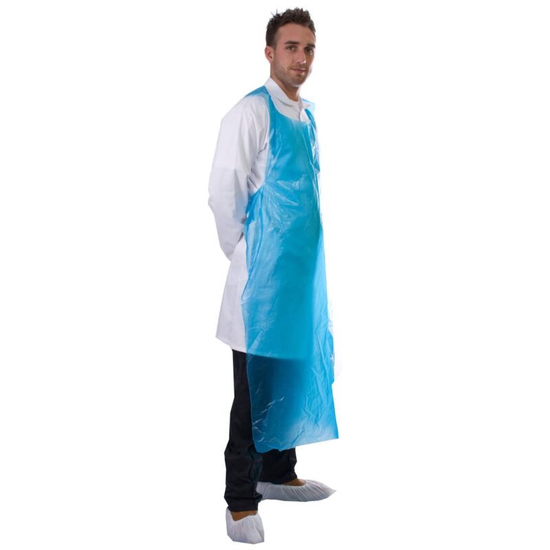 Supertouch 100 Micron PE Aprons Flat-Packed - Blue