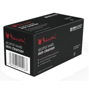 Unigloves Select Black Alcohol Sterile Cleansing Wipes - Individually Wrapped Pack of 100