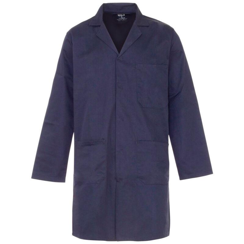 Supertouch Polycotton Lab Coat - Navy