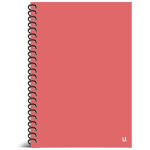 U.Stationery A5 Spiral Ruled Notebook Red Journal Planner Writing