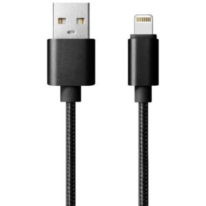 Braided USB to Lightning Cable Apple Compatible 3M Black