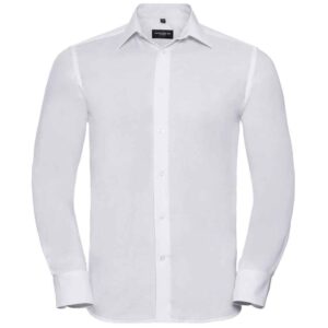 Russell Collection Long Sleeve Tailored Oxford Shirt
