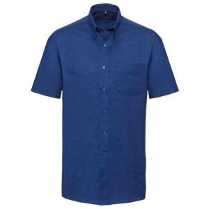 Russell Collection Short Sleeve Easy Care Oxford Shirt