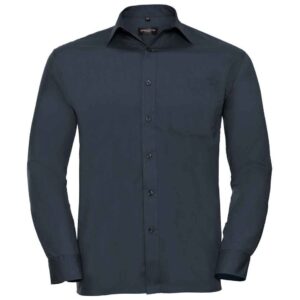 Russell Collection Long Sleeve Easy Care Poplin Shirt