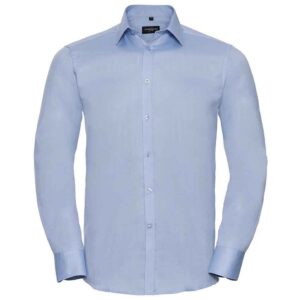 Russell Collection Long Sleeve Herringbone Shirt