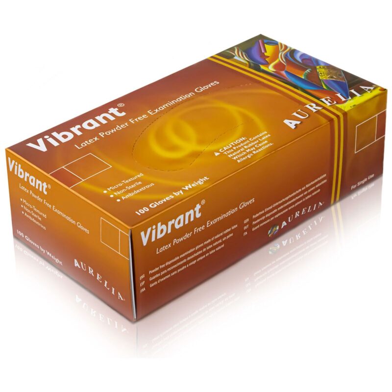 Aurelia Vibrant White Disposable Latex Gloves - Medical Grade - Powder Free