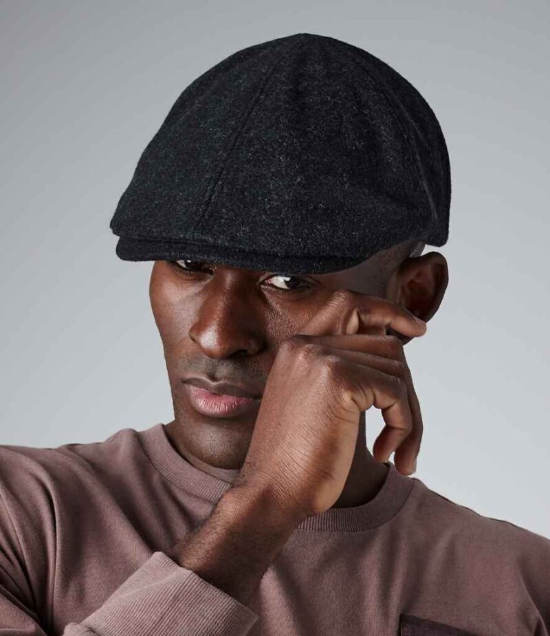 Beechfield Melton Wool Ivy Cap Charcoal Marl  BB623