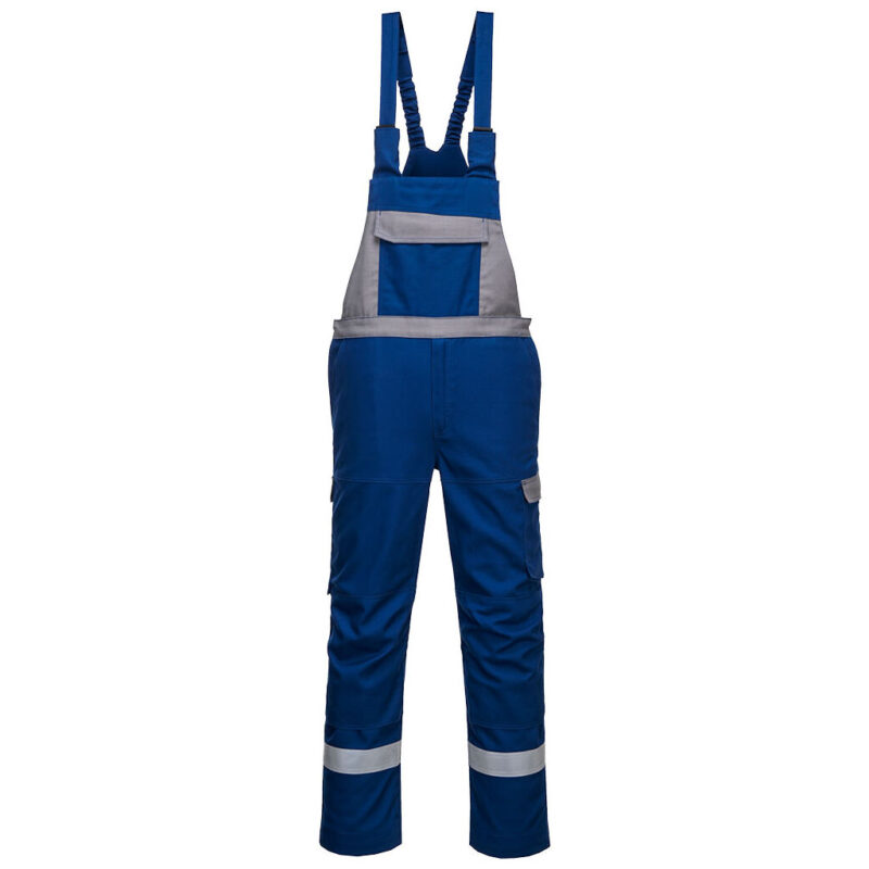Portwest Bizflame Industry Two Tone Bib and Brace - Royal Blue Short