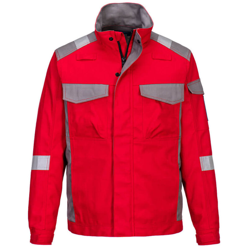 Portwest Bizflame Industry Two Tone Jacket - Red
