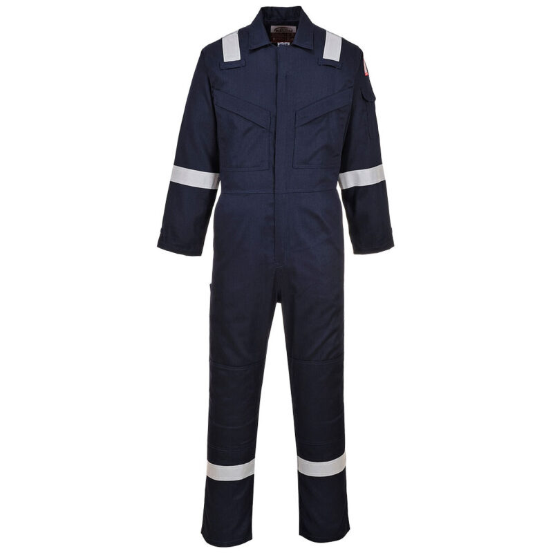 Portwest Flame Resistant Super Light Weight Anti-Static Coverall 210g - Navy Tall
