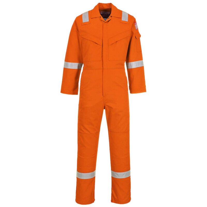 Portwest Flame Resistant Super Light Weight Anti-Static Coverall 210g - Orange Tall