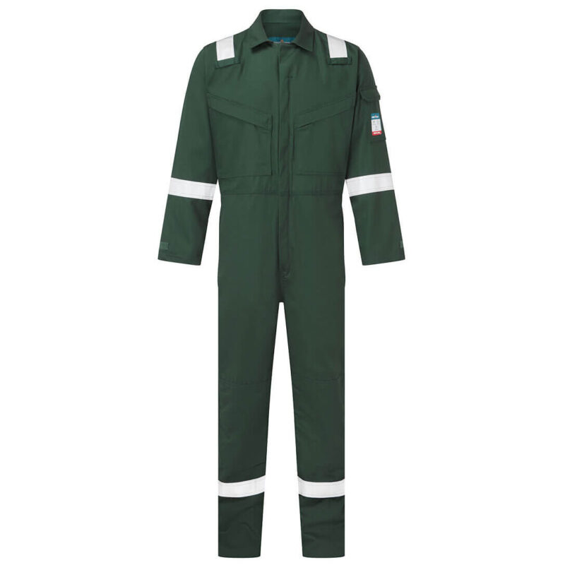 Portwest Flame Resistant Light Weight Anti-Static Coverall 280g - Green