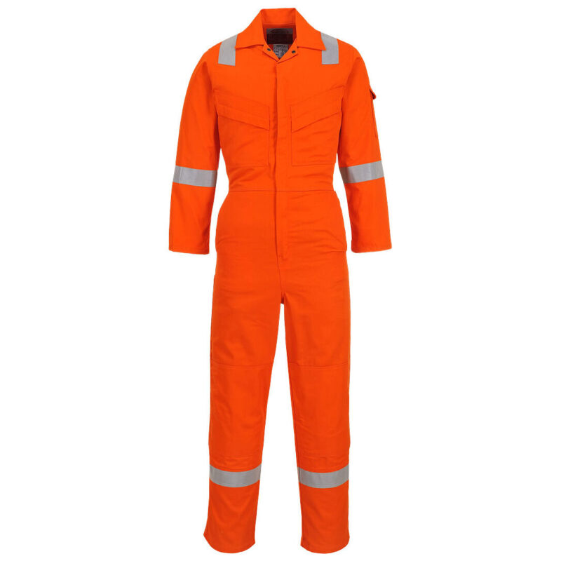 Portwest Flame Resistant Light Weight Anti-Static Coverall 280g - Orange Tall