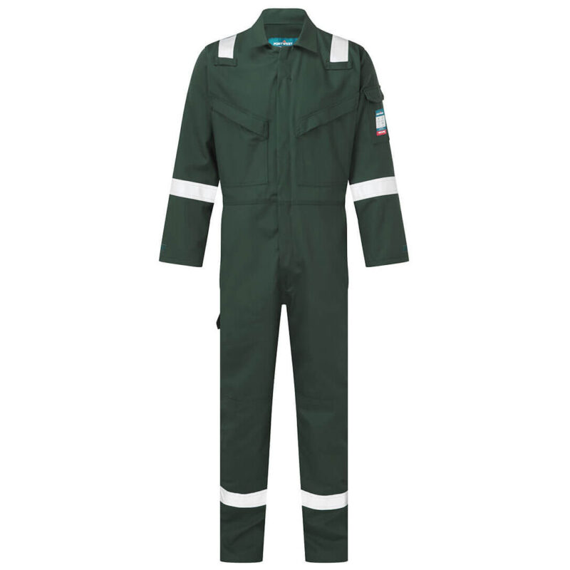 Portwest Flame Resistant Anti-Static Coverall 350g - Green