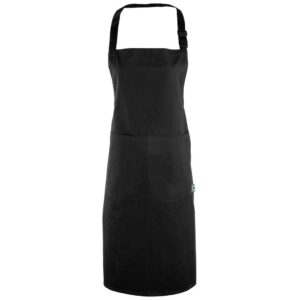 Premier Fairtrade Organic Cotton Bib Apron Black  PR112