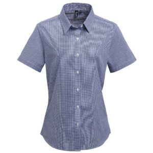 Premier Ladies Gingham Short Sleeve Shirt