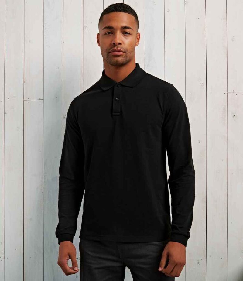 Premier  Essential Unisex Long Sleeve Polo Shirt