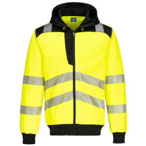 Portwest PW3 Hi-Vis Zip Hoodie - Orange/Black