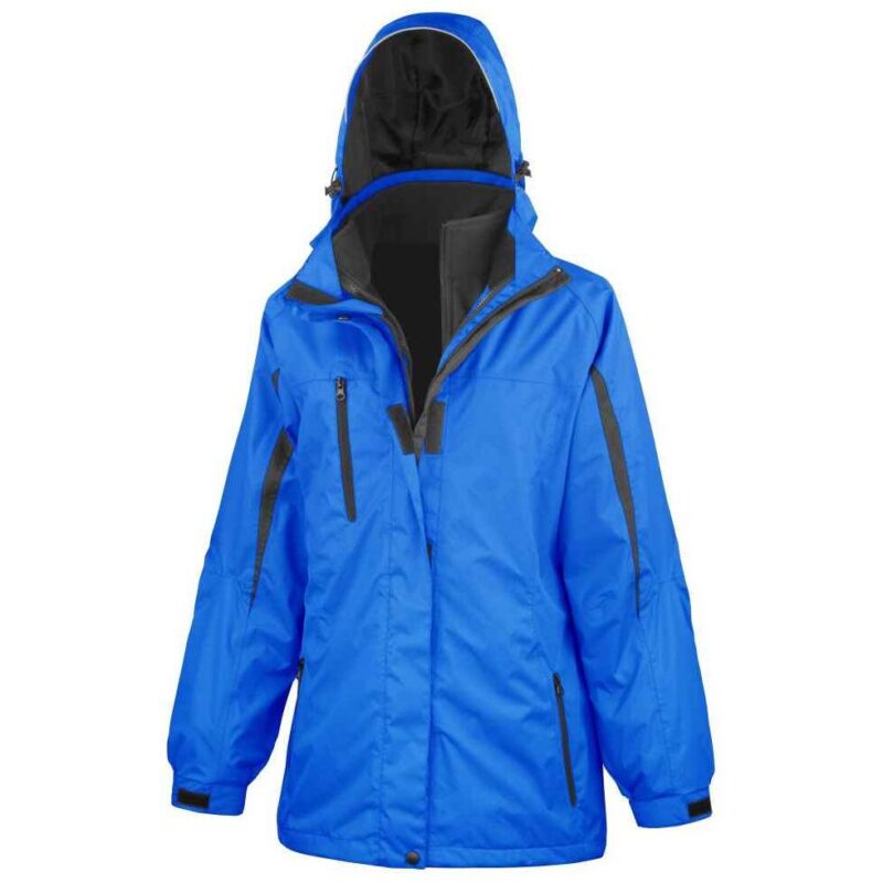 Result Ladies Journey 3-in-1 Jacket with Soft Shell Inner - Royal Blue/Black