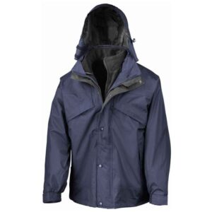 Result 3-in-1 Waterproof Zip and Clip Fleece Lined Jacket